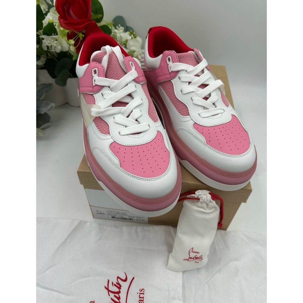 Men's Christian Louboutin ASTROLOUBI pink/white colorway sneakers size 44.5 - Picture 4 of 15